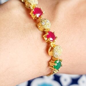 Elegant Gold and Gemstone Bracelet
